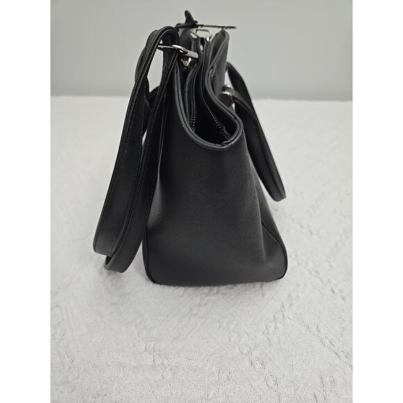 Animal Rescue Site Paw Print Cutout Handbag / Purse Black 12X10X6 IN - Picture 4 of 16